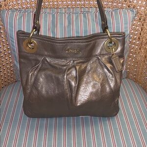 Coach 2011 Bronze Metallic Leather Shoulder Bag